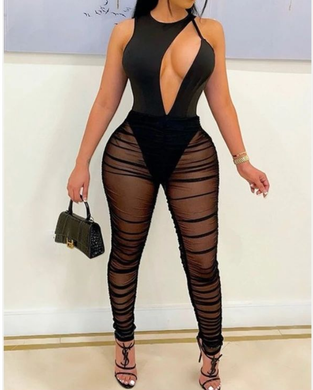 SHEER BODY JUMPSUIT-AVAILABLE IN PLUS SIZE